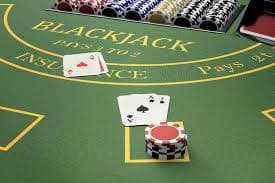 togel bintang11 Free Play live blackjack table interface showing dealer, cards, and play-money chip stack